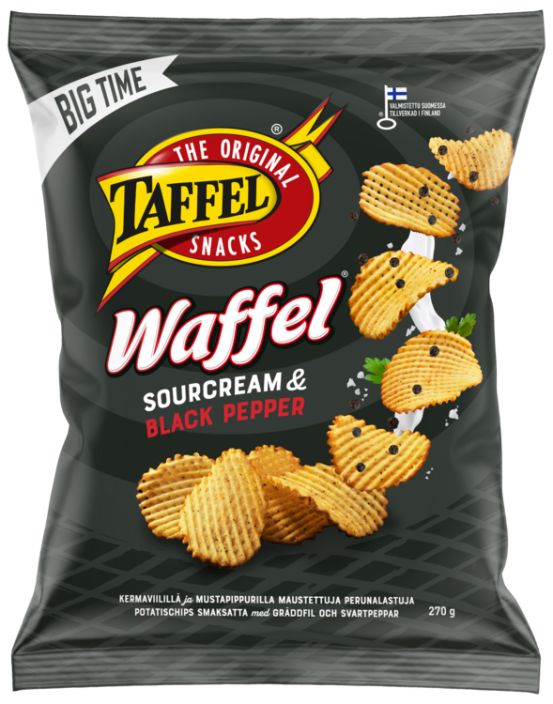 Taffel Waffel sourcream &amp; black pepper 260g 901-344