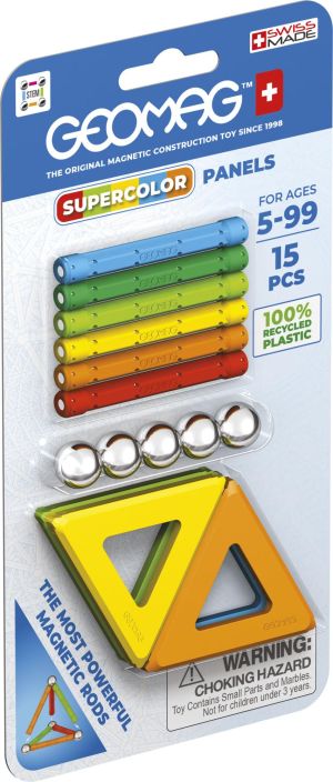 Geomag supercolor paneelit recycled 15 osaa 51024074 tuotekuva 1
