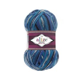 Alize Superwash 4446 Kirjava sininen/turkoosi 100g