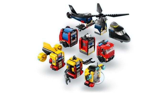 3in1 Helikopteri paloauto sukellusvene 60462 tuotekuva 3