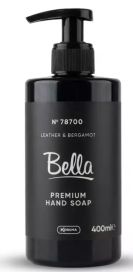 Bella nestesaippua Leather & Bergamot 400ml
