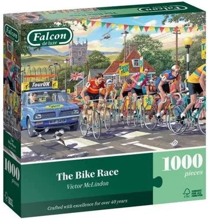 Falcon The Bike Race 1000 palaa Nostalginen 1000 palan palapeli. Falcon The Bike Race 1000 palaa Nostalginen 1000 palan palapeli.