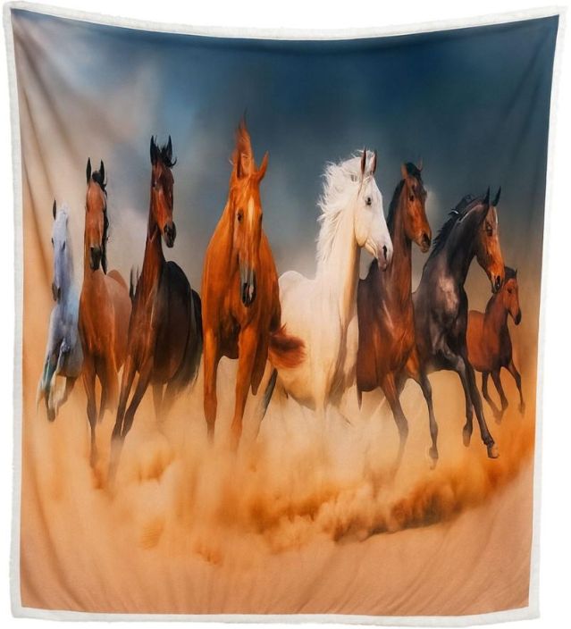 Kartano torkkupeitto eläinprintti 127x152cm  tuotekuva 2