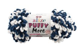 Alize Puffy More 6557 tummansininen / valkoinen 150g