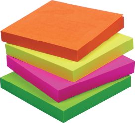 Centrum viestilappu neon 76x76mm 100kpl