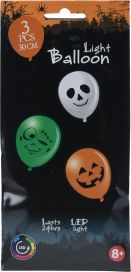 Halloween ilmapallo led-valolla 3kpl M15000160