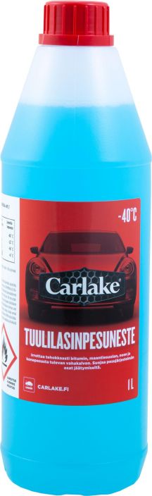 Carlake tuulilasinpesuneste -40C 1L Irroittaa tehokkaasti bitumin, maantiesuolan, noen ja konepesusta tulevan vahakalvon. Carlake tuulilasinpesuneste -40C 1L Irroittaa tehokkaasti bitumin, maantiesuolan, noen ja konepesusta tulevan vahakalvon.
