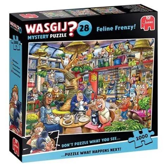 Wasgij Mystery 28 Feline Frenzy! 1000 palaa Unohda perinteiset palapelit, joissa kasaat kuvan laatikon kannesta! Wasgij on Wasgij Mystery 28 Feline Frenzy! 1000 palaa Unohda perinteiset palapelit, joissa kasaat kuvan laatikon kannesta! Wasgij on