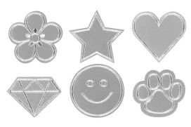 Kehrä Kehrä tekstiilipaikka muotoonleikattu heijastava 6kpl 644813