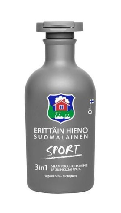 Erittain Hieno Suomalainen Sport Sisu 3in1 shampoo 300ml Sport Sisu 3in1 on helppo ottaa mukaan, koska siina on Erittain Hieno Suomalainen Sport Sisu 3in1 shampoo 300ml Sport Sisu 3in1 on helppo ottaa mukaan, koska siina on