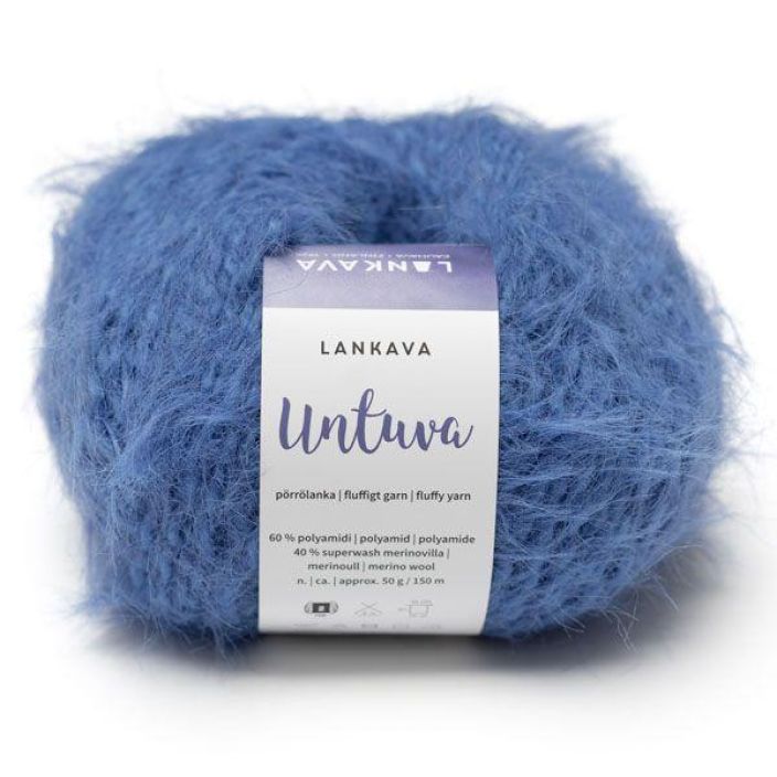 Lankava Untuva porrolanka 62 sininen 50g UNTUVA-62