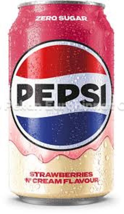 Pepsi Strawberry&amp;Cream Zero 330ml Pepsi Strawberries´n Cream Flavours Zero Sugar.