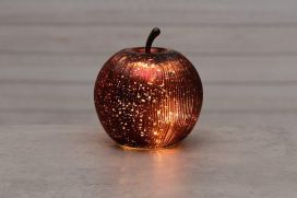 Finnlumor LED-omena 17cm tummanpunainen