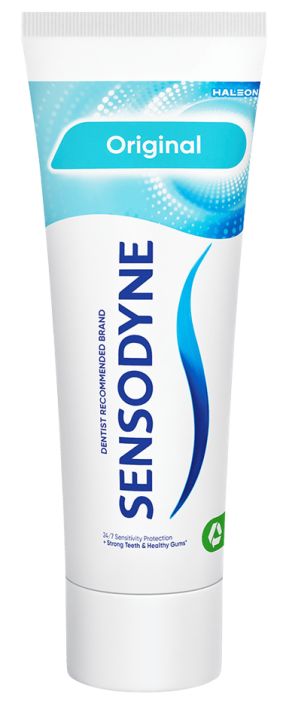 Sensodyne Original hammastahna 75ml Paivittaiseen kayttoon tarkoitettu hammastahna, joka kahdesti Sensodyne Original hammastahna 75ml Paivittaiseen kayttoon tarkoitettu hammastahna, joka kahdesti