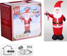 Ilmatäytteinen joulupukki valokoriste 150cm