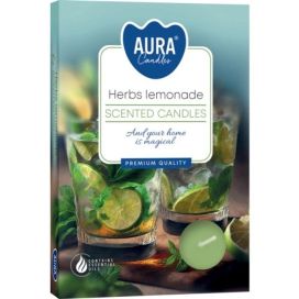 Aura Tuoksulämpökynttilä Herbs lemonade 6kpl 641057