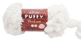 Alize Alize Puffy FurLove 055 valkoinen 100g APFU-055