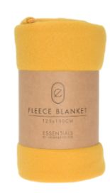 Fleece huopa 125x150cm keltainen HZ1011770