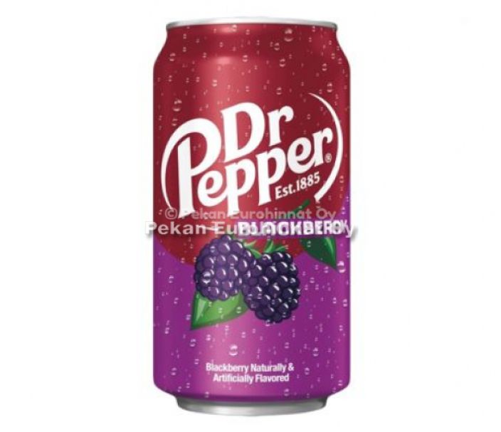 Dr. Pepper Blackberry 355ml Dr. Pepper Blackberry hiilihapotettu virvoitusjuoma 355ml/Dr. Pepper Blackberry kolsyrad