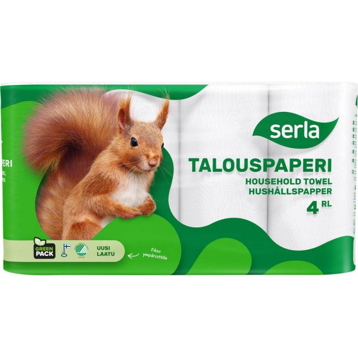 Serla talouspaperi valk. 4rll 901-2204