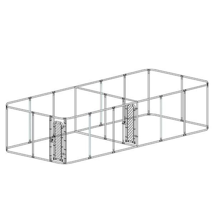 Koiratarha 3x8m 2-tarhainen tuotekuva 1