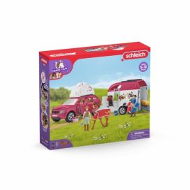 Schleich Seikkailuauto hevoskuljetusvaunulla 42535