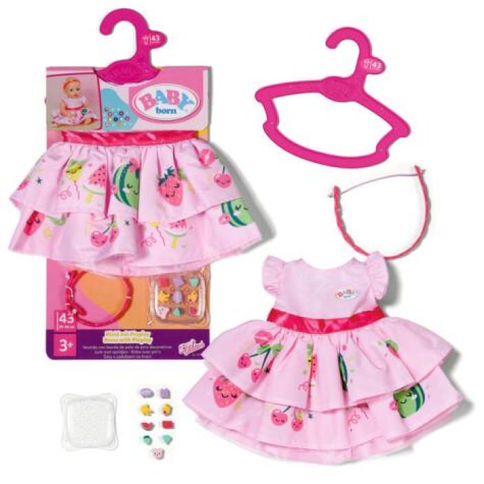 Baby Born Mekko ja koristeltava hiuspanta 837269 929-997 Baby Born Mekko ja koristeltava hiuspanta 837269 929-997