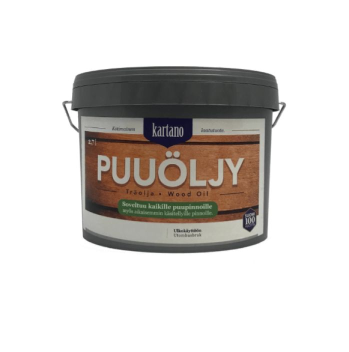 Kartano puuoljy harmaa 2,7l vesiohenteinen KAR-27-VH 995-392 2,7L harmaa vesioh.