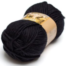 Hjertegarn Natur Uld 1990 Musta 100g