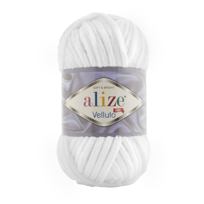 Alize velluto lanka 100g valkoinen 055 AVE-055 912-067 055