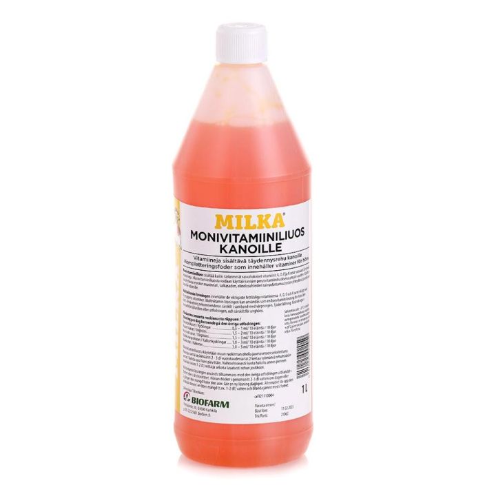 Milka monivitamiiniliuos kanoille 1L 20030 905-1003