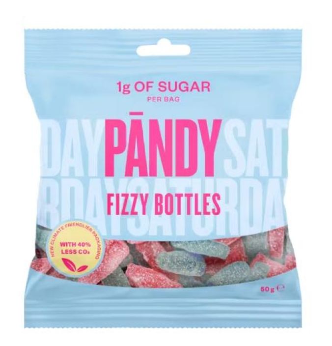 Pandy Fizzy Bottles makeispussi 50g Kaipaatko kuplivan kirpeaa ja pirskahtelevaa makuelamysta ilman Pandy Fizzy Bottles makeispussi 50g Kaipaatko kuplivan kirpeaa ja pirskahtelevaa makuelamysta ilman