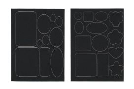 Kehrä Kehrä tekstiilipaikka muotoonleikattu musta 2 arkkia 644812