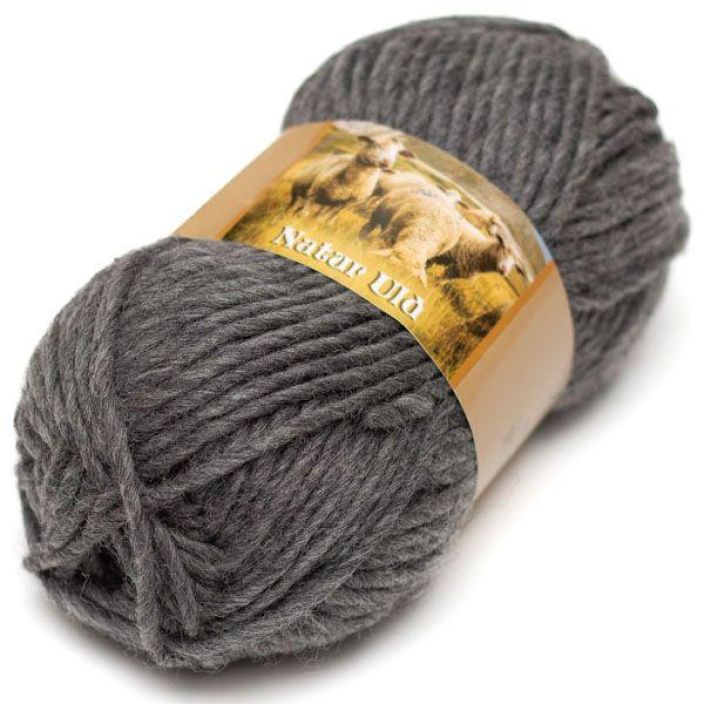 Hjertegarn Natur Uld 0500 Meleerattu harmaa 100g HNU-0500