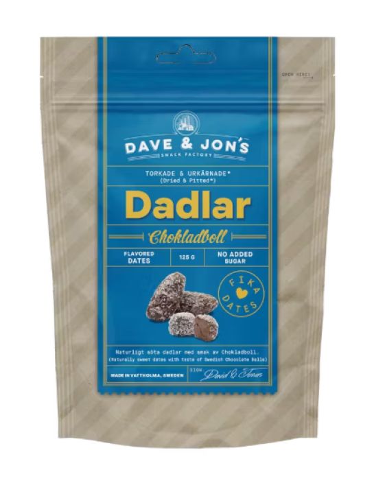 Dave&amp;Jones Taateli chokladboll 125g