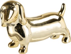 Säästöpossu mäyräkoira kulta 22cm ALX914400