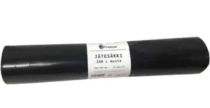 Jatesakki 200L musta 10kpl 952-105 Jatesakki 200L musta 10kpl 952-105