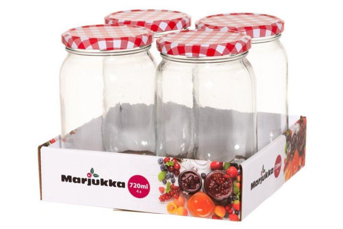 Marjukka Hillopurkki 720ml 4kpl 636897 tuotekuva 1 Marjukka Hillopurkki 720ml 4kpl 636897 tuotekuva 1