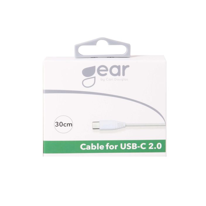 Gear USB-C 2.0 -johto 0.3m Valk. Pyorea Johto 665073 998-3073