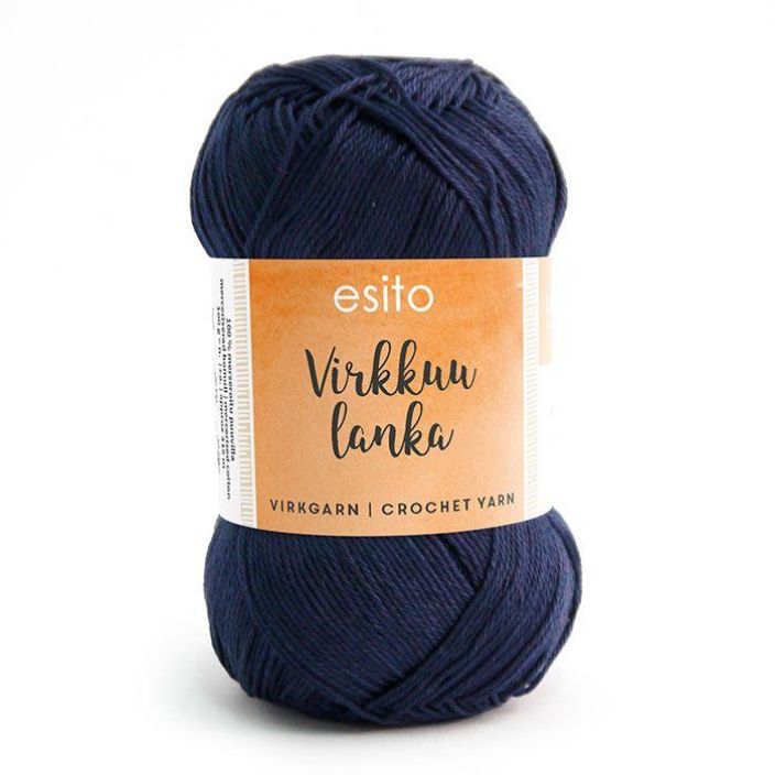 Esito virkkuulanka 9053 tummansininen 100g EVL-9053