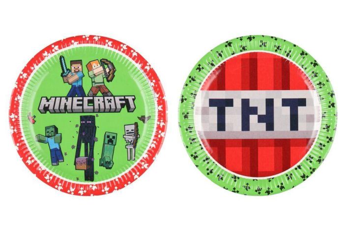 Kertakayttolautanen Minecraft 23cm 8kpl 924-3852