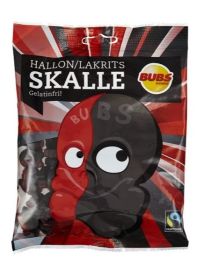 Bubs Bubs hallon/lakrits skalle 190g