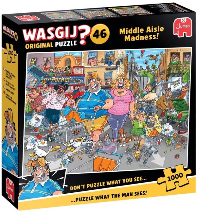 Wasgij Original 46 Middle Aisle Madness! 1000 palaa Unohda perinteiset palapelit, joissa kasaat kuvan laatikon kannesta! Wasgij Original 46 Middle Aisle Madness! 1000 palaa Unohda perinteiset palapelit, joissa kasaat kuvan laatikon kannesta!