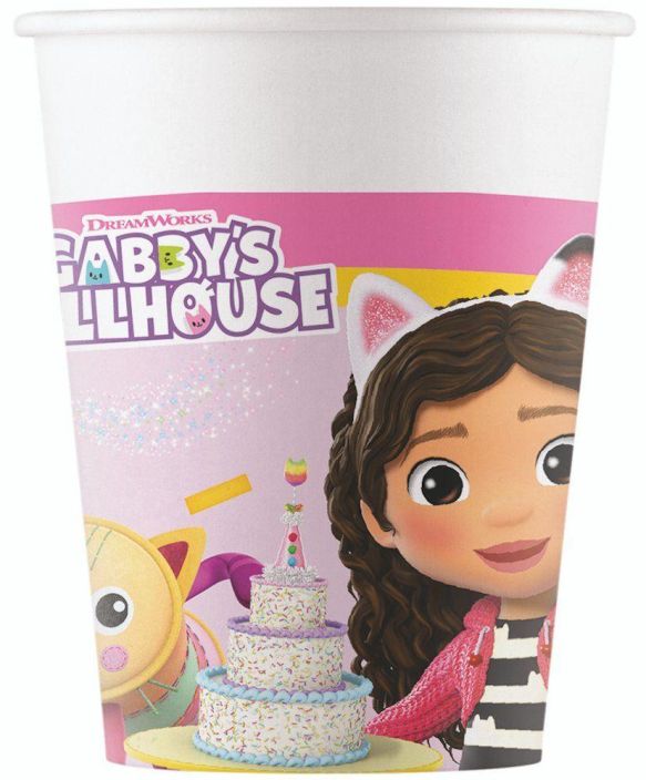 Kertakayttomuki kartonki Gabby's Dollhouse 200 ml 8kpl 636093 924-3865