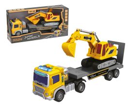 Junior Wheels Friction traileri ja kaivinkone 1:16