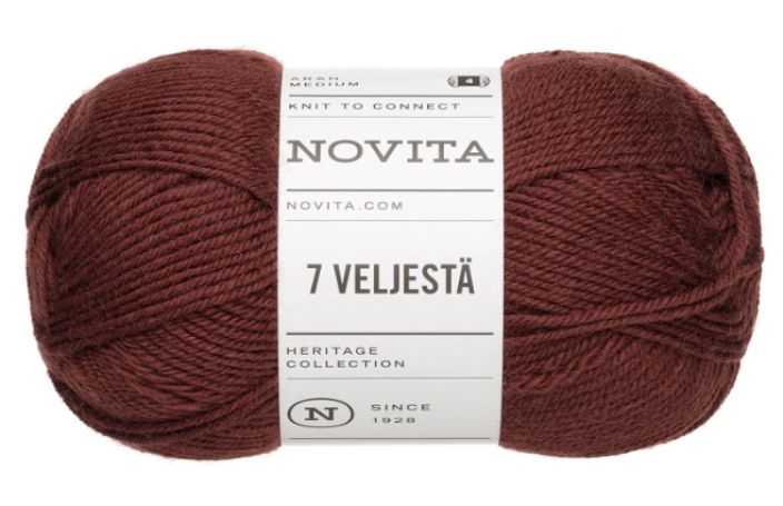 Novita 7 veljesta 651 ruoste 100g 7 Veljestä on lankaklassikko neuleisiin ja villasukkiin. Puikkosuositus 4mm, sukkiin Novita 7 veljesta 651 ruoste 100g 7 Veljestä on lankaklassikko neuleisiin ja villasukkiin. Puikkosuositus 4mm, sukkiin
