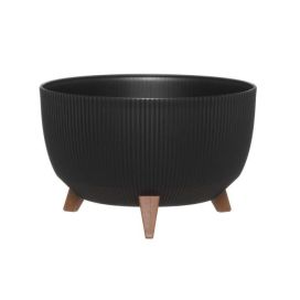 4Living Ruukku Roma Line jalallinen musta 40cm