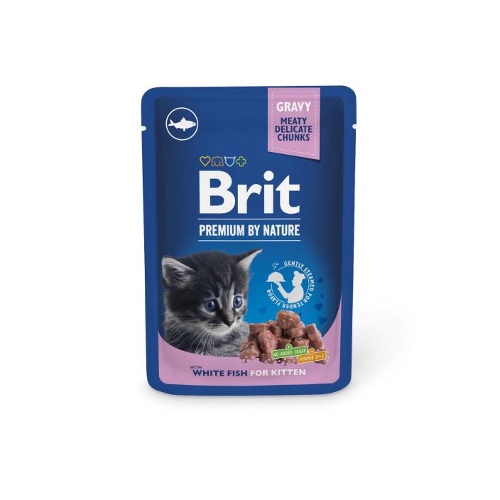 Brit PbN valk. kala kastikkeessa kissanpennuille 100g 101111835 969-163