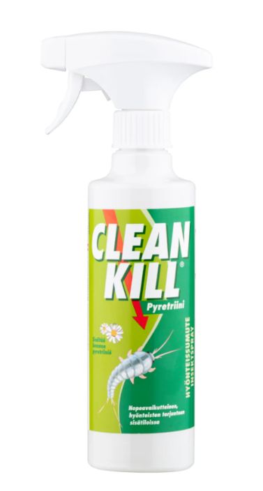 Clean kill pyretriini 375ml Clean Kill Pyretriini on mikrokapseloitu kayttovalmis hyonteisspray sisatiloihin.