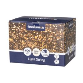 Finnlumor Finnlumor Valoketju 600 LED lämmin valk. musta johto 642429